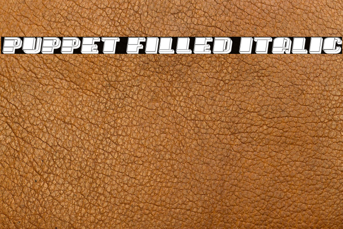 Puppet Filled Italic Example 1