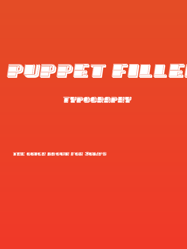 Puppet Filled Italic Poster