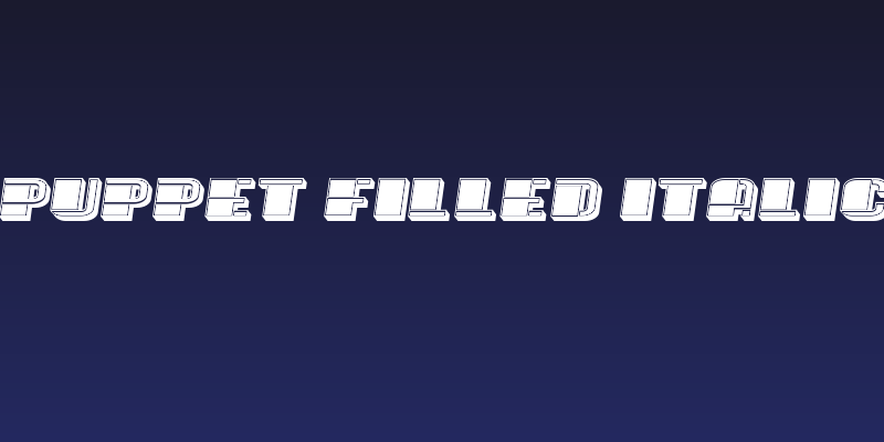 Puppet Filled Italic Social Header