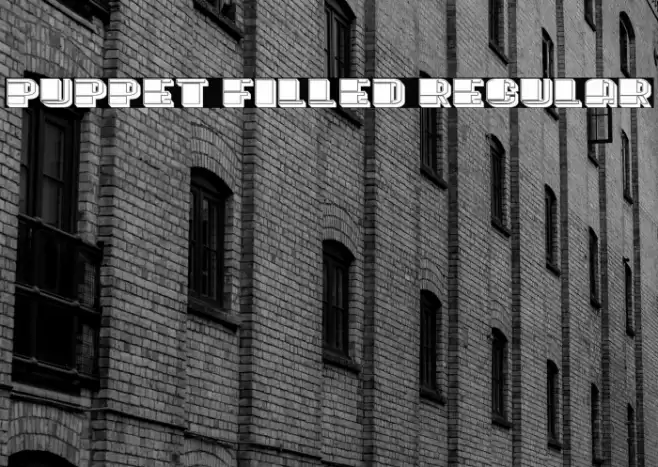 Puppet Filled Regular Font examples