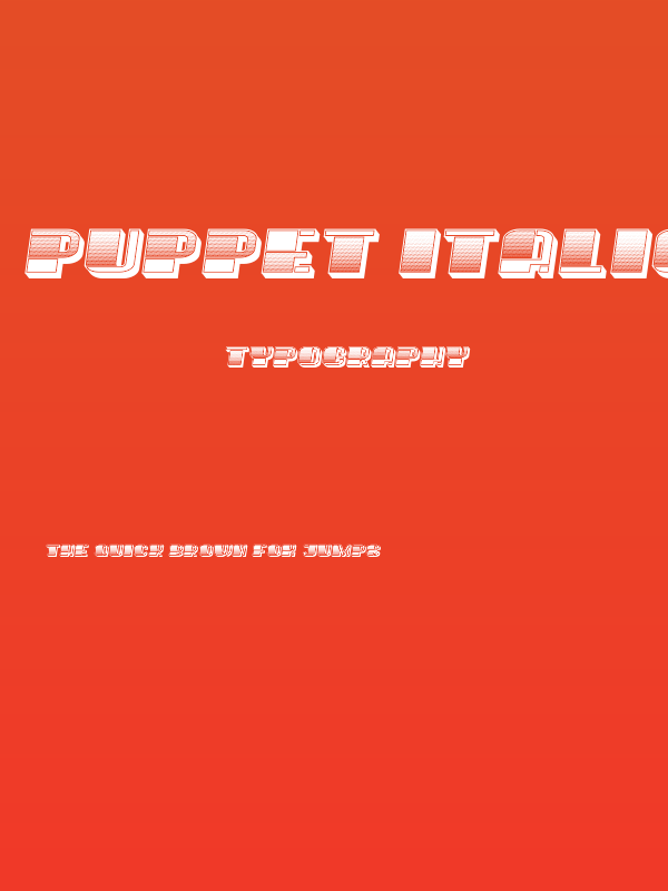 Puppet Italic Poster