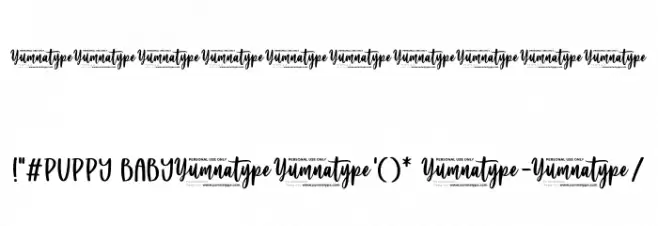 Puppy Baby Personal Use Font OTHER CHARS