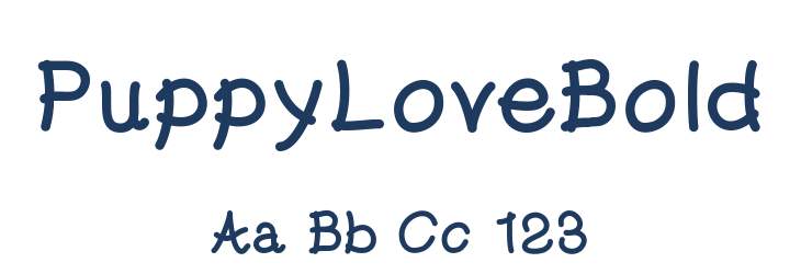 PuppyLoveBold Font Preview