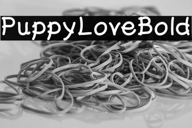 PuppyLoveBold Caratteri examples