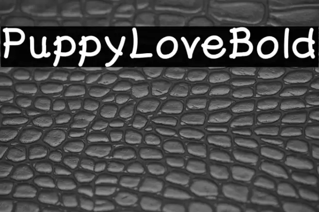 PuppyLoveBold Caratteri examples