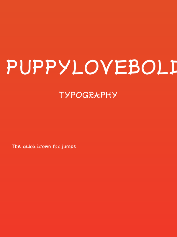 PuppyLoveBold Poster
