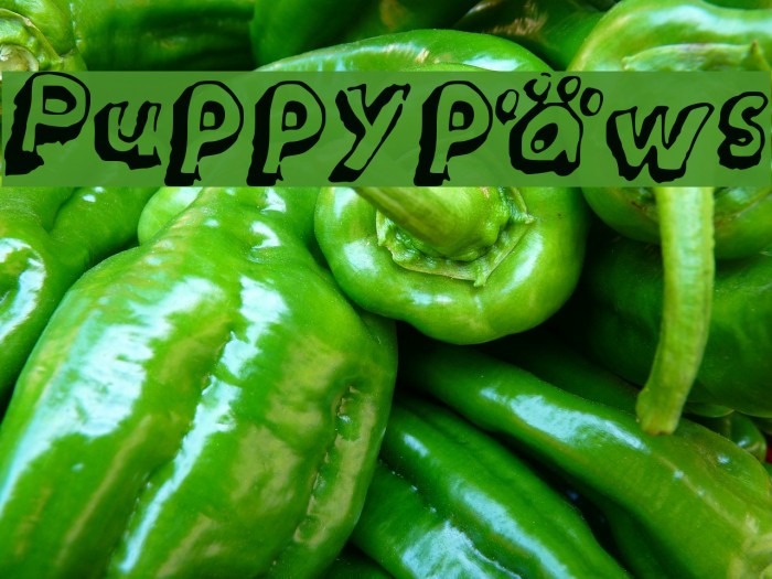Puppy_paws Font examples