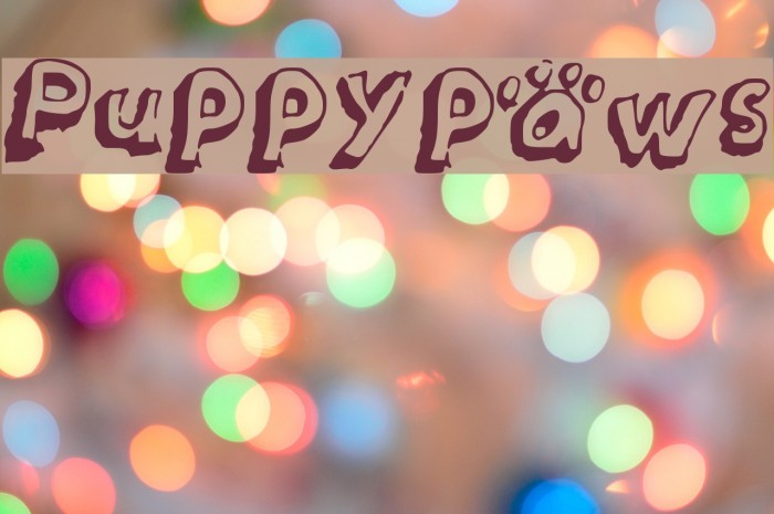 Puppy_paws Font examples