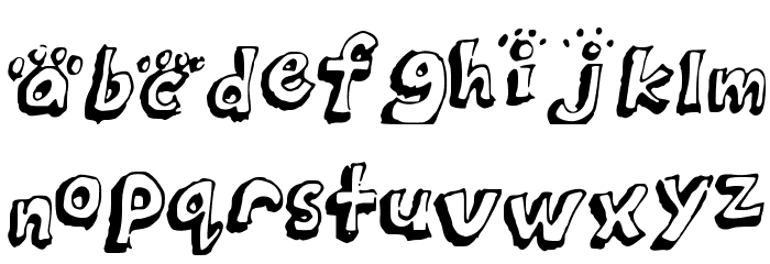 Puppy_paws Font LOWERCASE