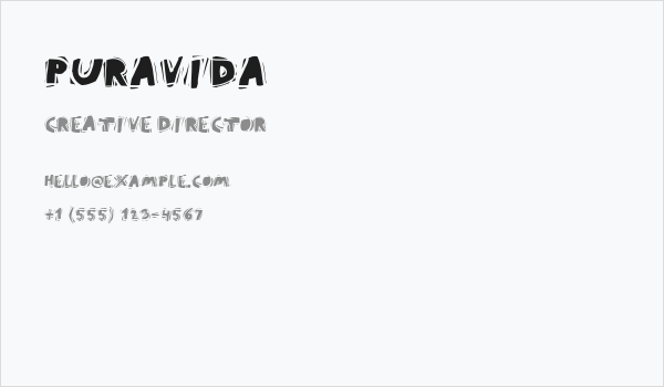 PuraVida Business Card