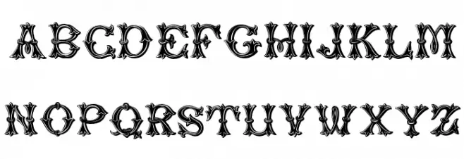 Purcell!` Font UPPERCASE