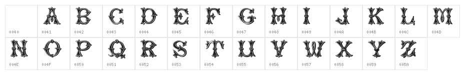 Purcell!" Character Map