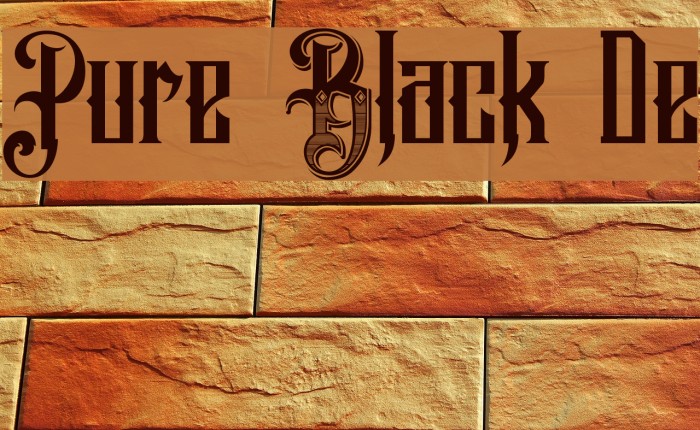 Pure Black Demo Font examples