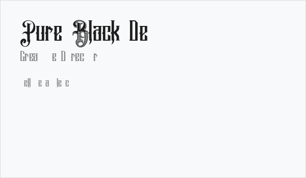 Pure Black Demo Business Card