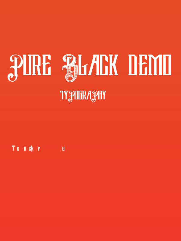 Pure Black Demo Poster
