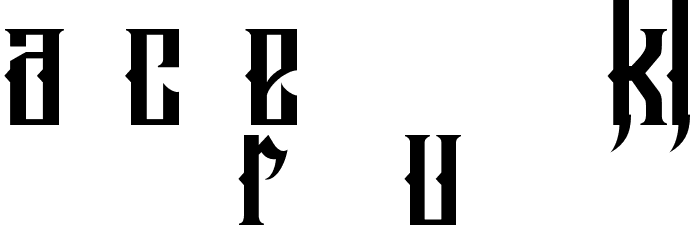 Pure Black Demo Font LOWERCASE