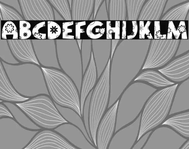 Pure Blossom Font examples