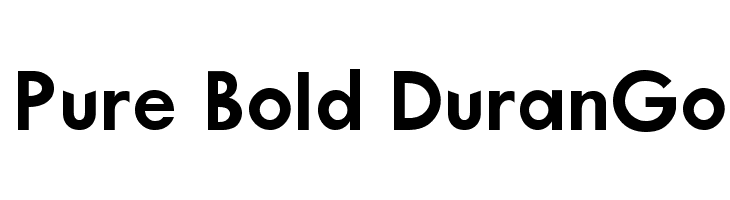 Pure Bold DuranGo  font caratteri gratis