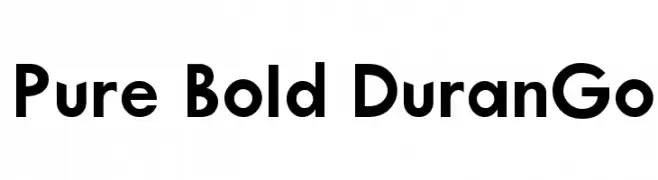 Pure Bold DuranGo  Скачать бесплатные шрифты