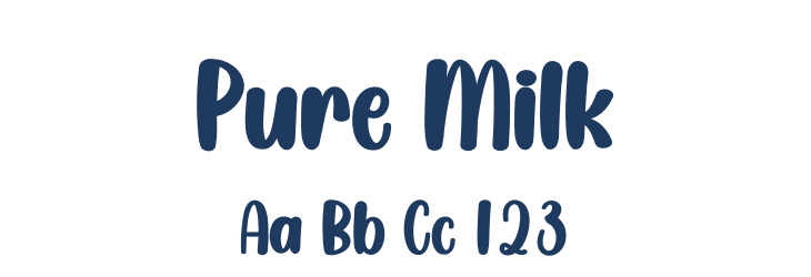 Pure Milk Font Preview