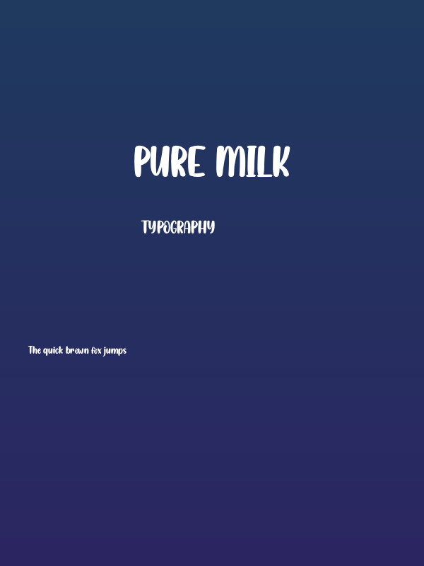 Pure Milk Poster