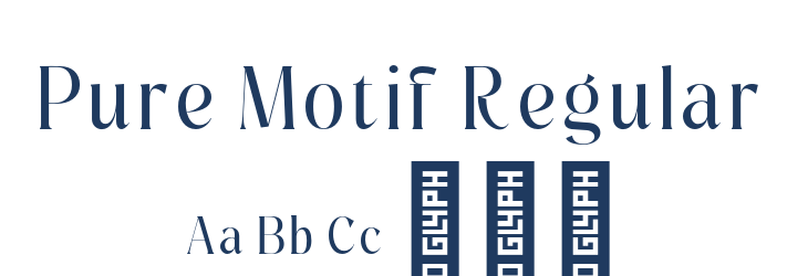 Pure Motif Regular Font Preview