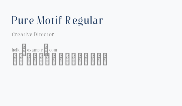 Pure Motif Regular Business Card