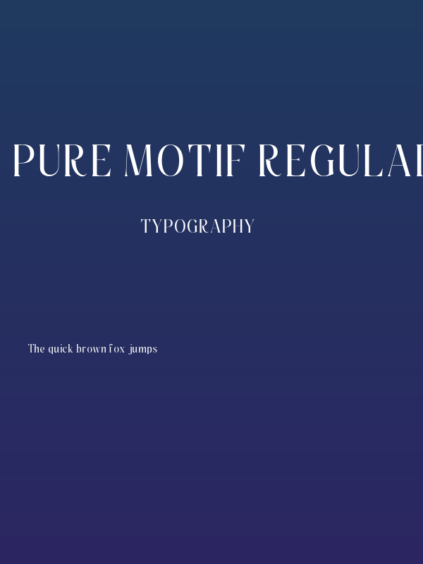 Pure Motif Regular Poster