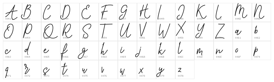 Pure Tintri FREE Character Map