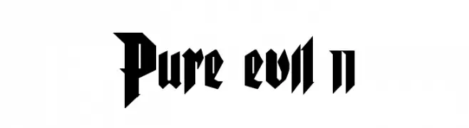 Pure evil 2  font caratteri gratis