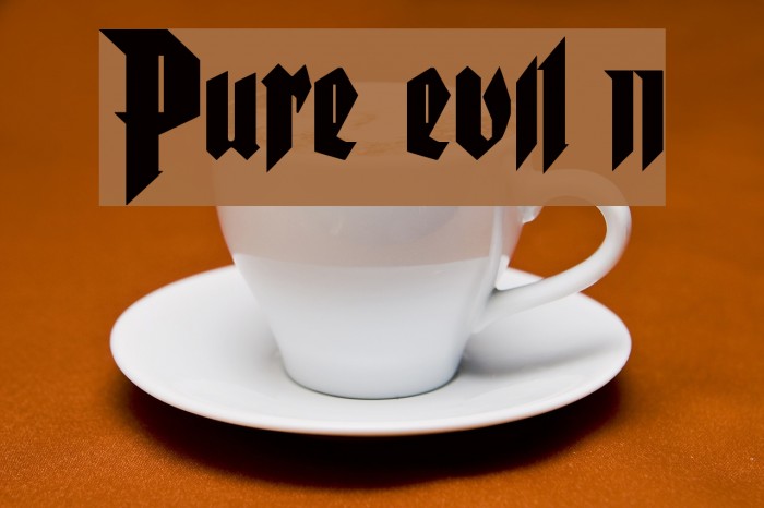Pure evil 2 Font examples