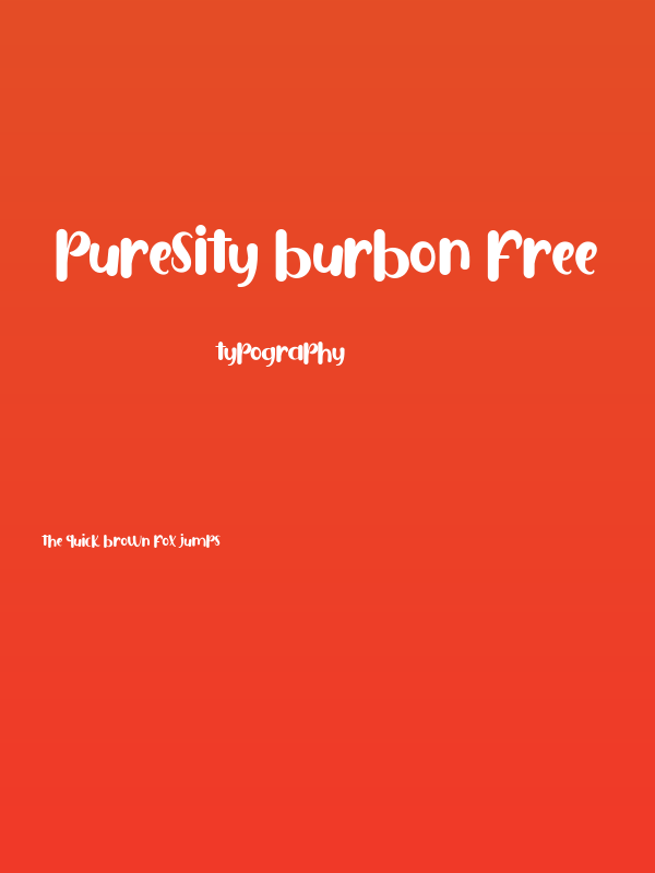 Puresity Burbon FREE Poster