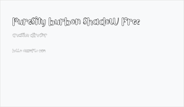 Puresity Burbon Shadow FREE Business Card