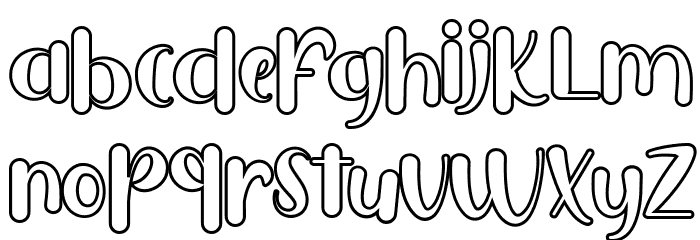Puresity Burbon Shadow FREE Font LOWERCASE