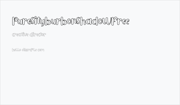 PuresityBurbonShadowFREE Business Card