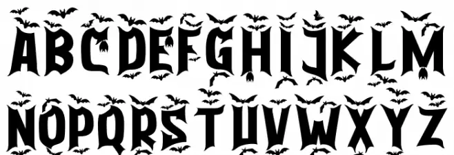 Purgatorie Bat Fonte MAIÚSCULAS