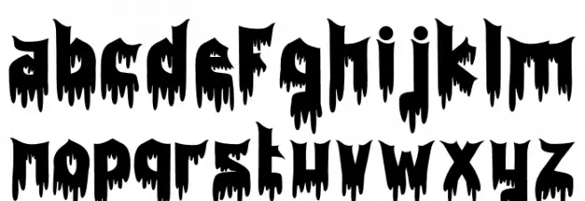 Purgatorie Blood Schriftart Kleinbuchstaben