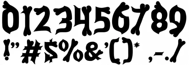 Purgatorie Bone Шрифта ДРУГИЕ символов