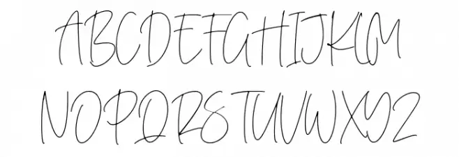 Purify Signature 字体 大写