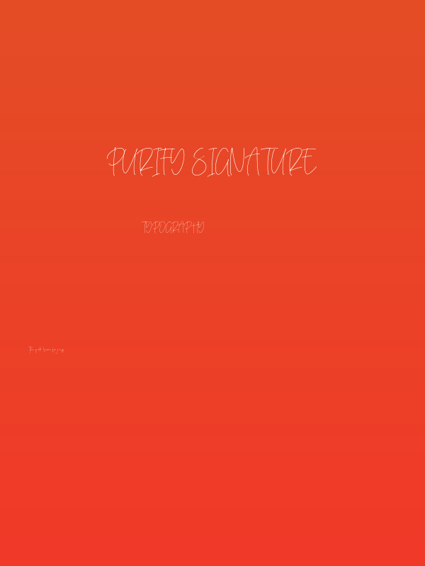 Purify Signature Poster