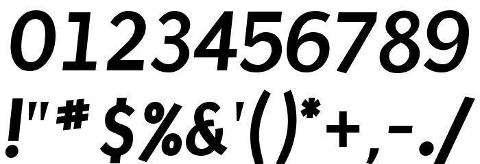 Puritan Bold Italic Font OTHER CHARS