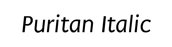 Puritan Italic Font