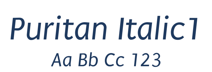 Puritan Italic1 Font Preview