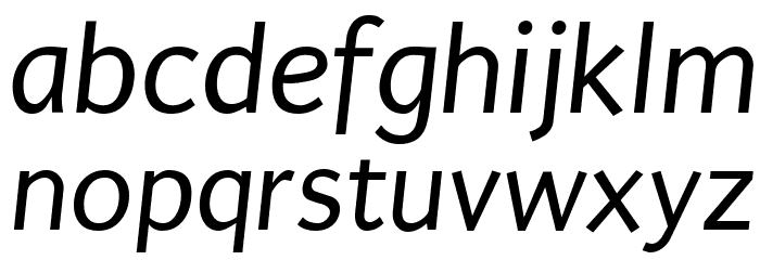 Puritan Italic Font LOWERCASE