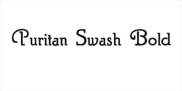 Puritan Swash Bold Logo