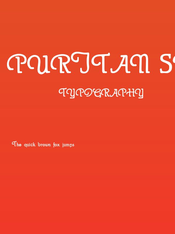 Puritan Swash Bold Poster