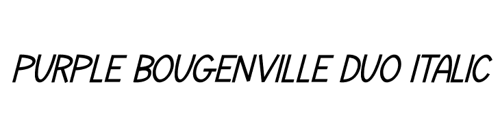 Purple Bougenville Duo Italic  フリーフォントのダウンロード