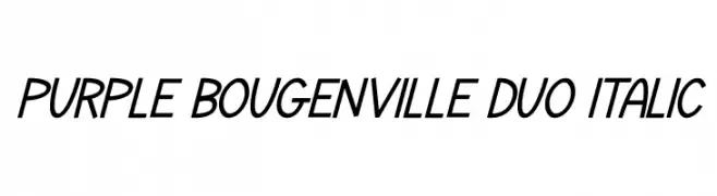 Purple Bougenville Duo Italic  Frei Schriftart Herunterladen
