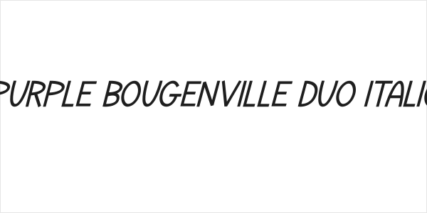 Purple Bougenville Duo Italic Logo