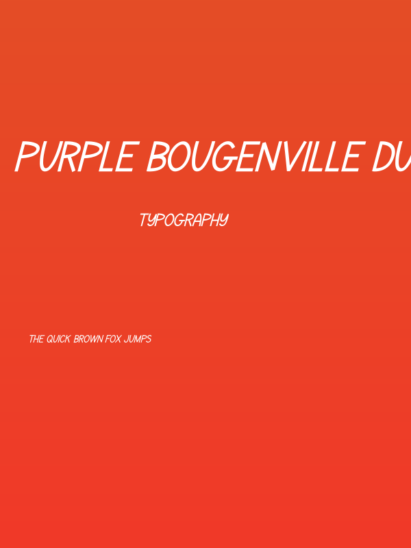 Purple Bougenville Duo Italic Poster